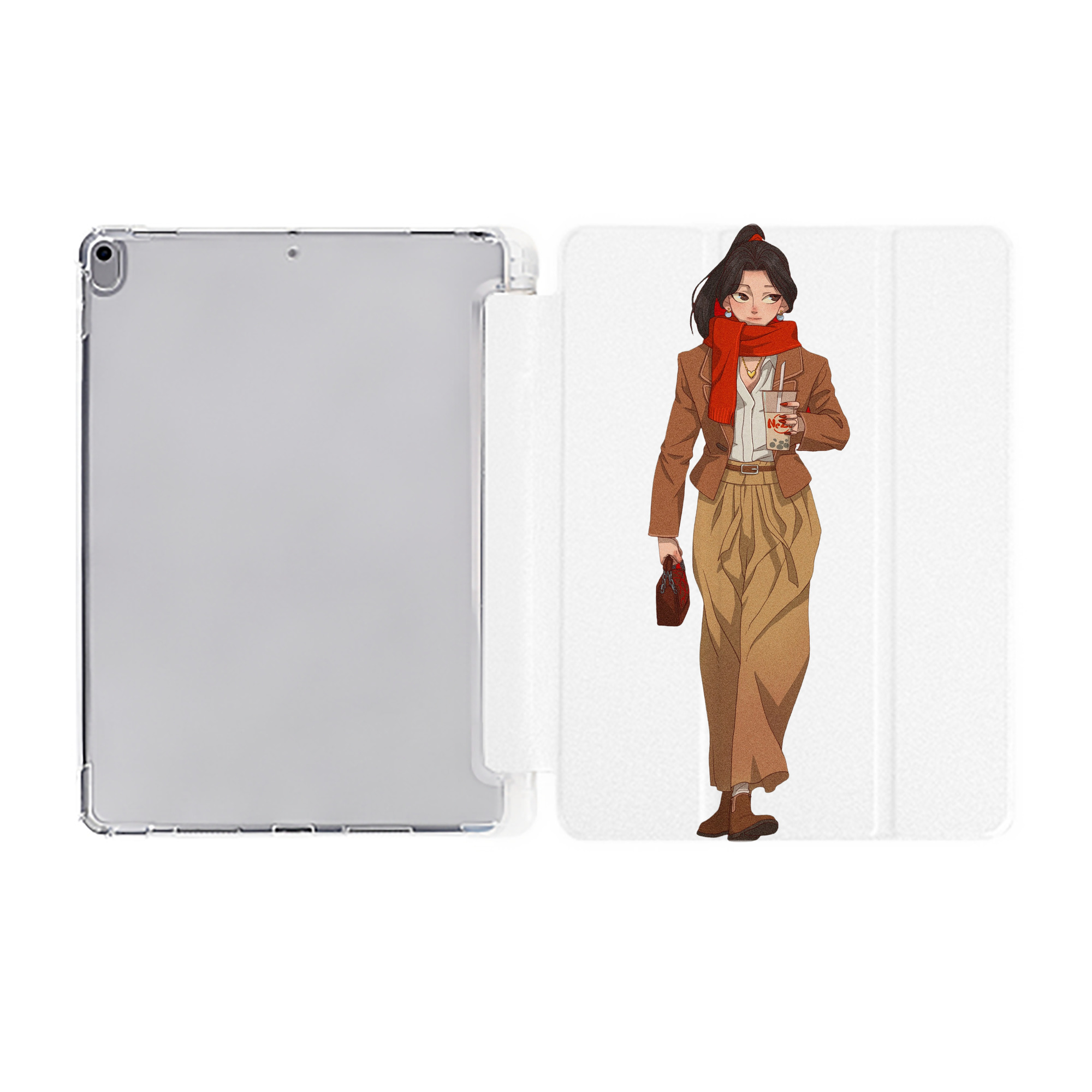 （画像用） Ne Zha 2 ナタ 魔童の大暴れ IPad ケース ペン収納付き 三つ折りスタンド PUレザー×シリコン 対応機種9.5/10.5/10.9インチ